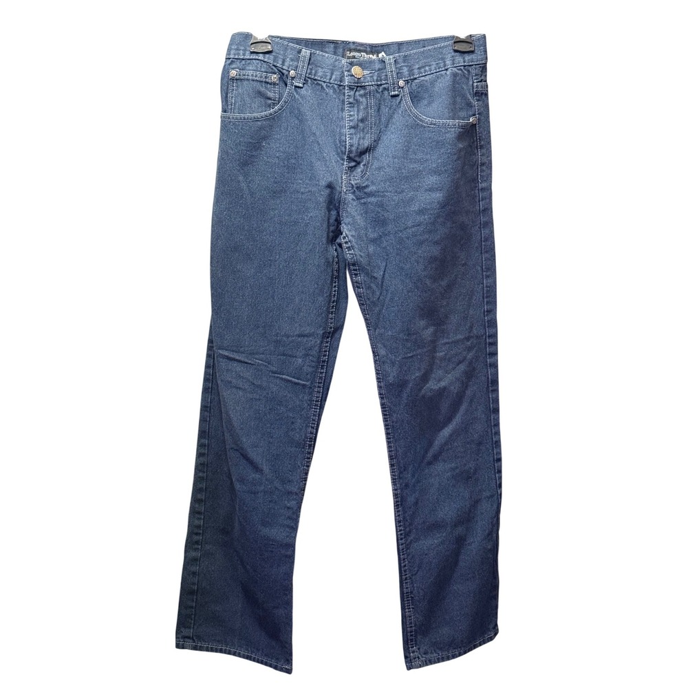 LooseThread Mens‎ Straight Leg Jeans Dark Wash Blue 100% Cotton 32x32